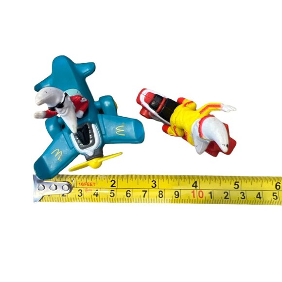 Lot of 2 McDonald's Mac Tonight On A Plane & Motorcycle 1988 Toys, Happy Meals - Picture 6 of 6